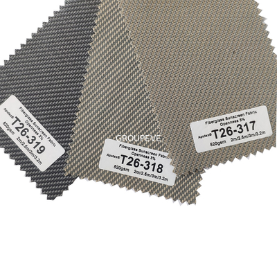 42% de Stof van de het Zonneschermschaduw van glasvezel58% pvc voor Rolzonneblinden 48x46“