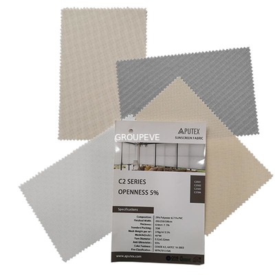 kopen Van de de Rol Blinde Polyester van de zonneschermelektriciteitspanne Openlucht de Stoffen Anti Uv Waterdicht online vervaardiging