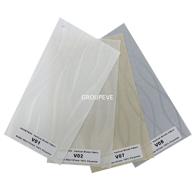 kopen OEKO-TEX 127mm woonkamer Sheer 100% polyester verticale blinde stof online vervaardiging
