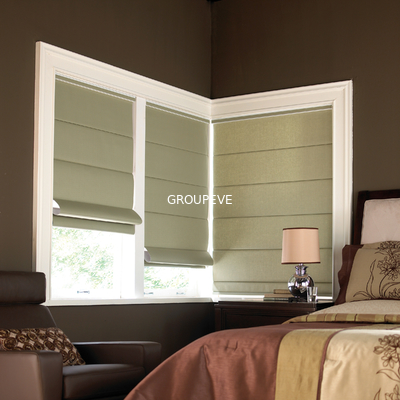 kopen OEM Roman Blinds Fabric Waterproof Office Roman Blinds Roller Shade With Parelkabel online vervaardiging