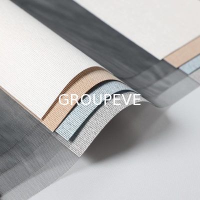 Moderne stijl 35% polyester 65% PVC zebra rolluiken regenboog zachte scherpe vensterkleuren