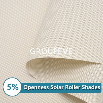 5% openheid PVC bedekt polyester zonnebrandstof rolblindstof voor vensterdecoratie