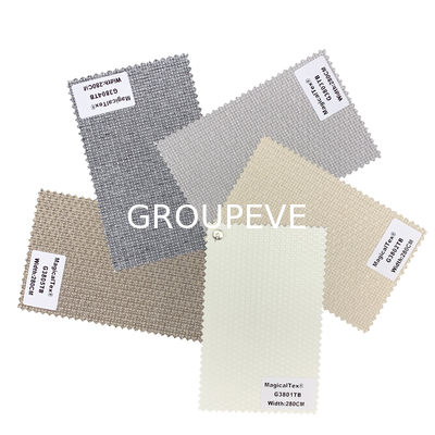 kopen 100% de Jacquard die van de elektriciteitspannepolyester de Witte Met een laag bedekte Stof van Rolzonneblinden voor Bureau schuimt online vervaardiging
