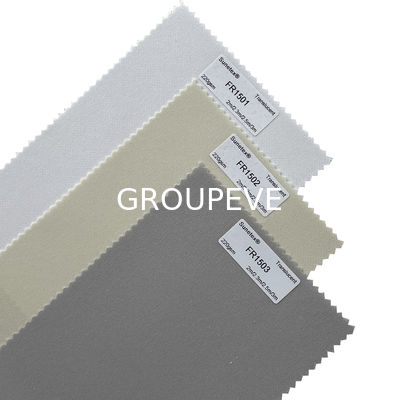 Gewone witte beige grijze 100% polyester brandvertragende rolstof voor ramen