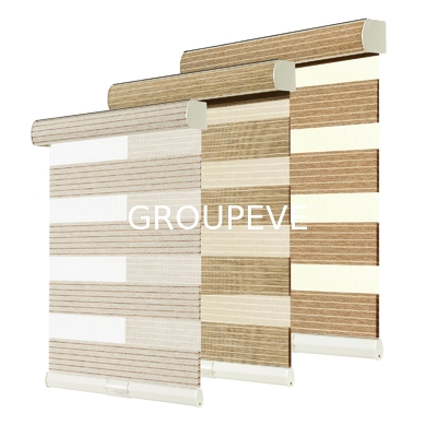 kopen Buiten zonneschaduw Strip Roller Polyester Plain Color Zebra Blinds Stof Korea Materiaal online vervaardiging
