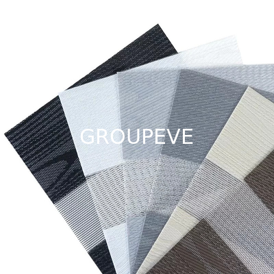 100% polyester dubbele blinds stof doorzichtig zebra blinds stof voor venster mode