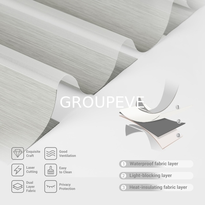 kopen 3m breedte dag en nacht rolstof zebra blind stof met 100% polyester materiaal online vervaardiging