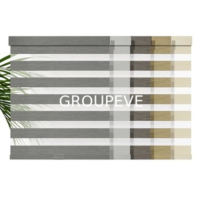 Polyester-schermvenster Speciale technologie Blackout Zebra Roller Blind Stof