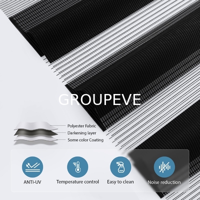 kopen Moderne polyestervezel dag en nacht materiaal venster zebra blinds stof online vervaardiging