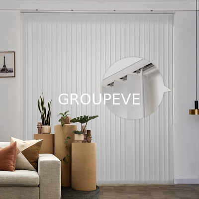 kopen commerciële verticale privacy venster elegante jaloezieën en roller stof materialen tinten online vervaardiging
