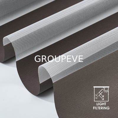 kopen 100% polyester dubbel vergrendelde blinds zonnebrandcrème zebra blinds stof online vervaardiging