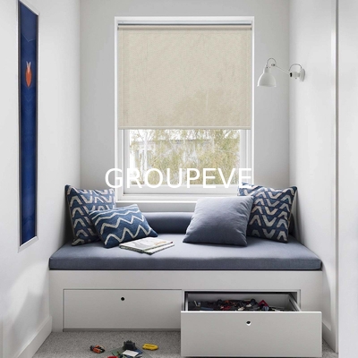 kopen Jacquard Verduisterende Rolgordijnstof PVC Gecoat Polyester Gordijnstof Wit Gecoat Verduisterend Rolgordijn online vervaardiging