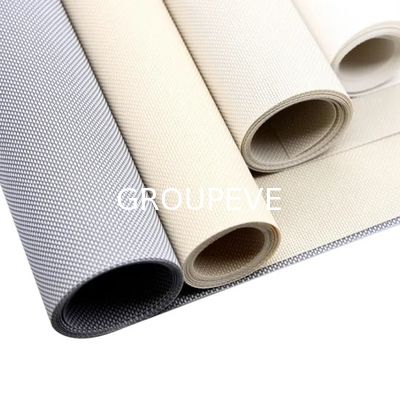 kopen Eco-Friendly 385GSM Polyester PVC Sunscreen Roller Blind Fabric with 2/2.5/3m Width online vervaardiging