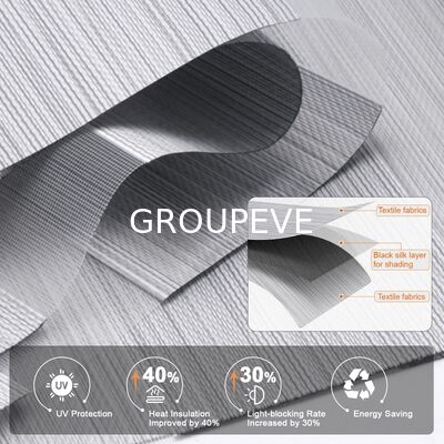 kopen Luxe Jacquard Weave 100% Blackout Zebra Roller Blinds Aanpasbaar Venster Zebra Shades Stof online vervaardiging