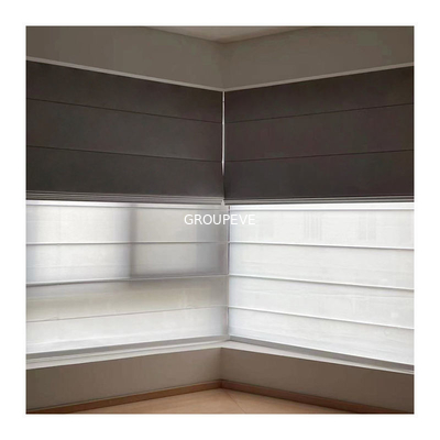 Goede prijs. Klantgerichte Geweven Roman Shade Cordless Printed Blinds-de Schaduwenelektriciteitspanne van het Vensterslinnen online