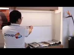 Grijze Crème Waterdichte Polyester Rolgordijnstof 140gsm